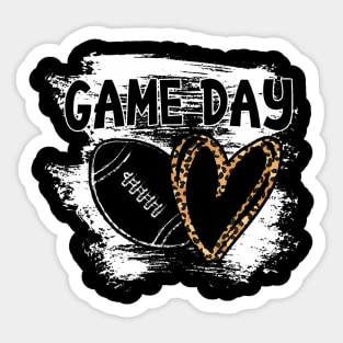 Football Game Day Leopard Cheetah Game Day Football Sticker